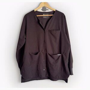 Figs Technical Collection Women’s Button Down Top Size XL 3 Pockets Long Sleeves